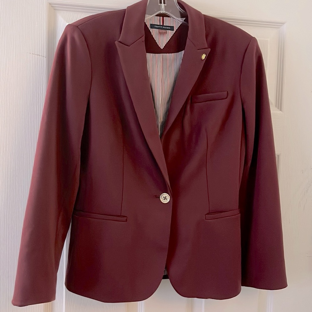 Tommy Hilfiger Burgundy Blazer